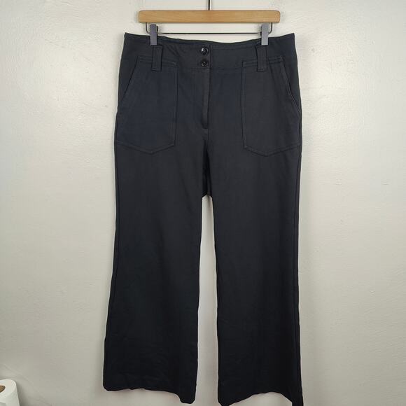 Anthropologie Maeve Naomi Ponte Knit Pants Womens‎ 14 Bootcut Wide Leg Boho - Picture 1 of 11